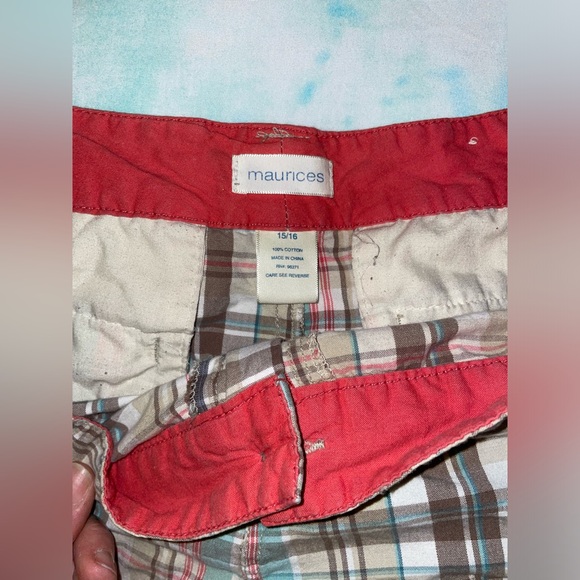 Maurices plaid shorts •Size 15/16 - Picture 3 of 5